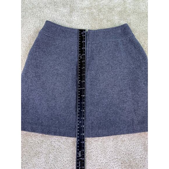 Vtg 90s Express International Skirt Gray Wool Blend Mini Size 5 6 Pockets C526 - Picture 9 of 11